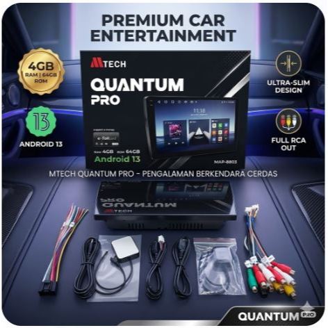 HEAD UNIT ANDROID MTECH MM-8803 QUANTUM 9 INCH / HEAD UNIT MTECH QUANTUM PRO NFC  RAM 4/64 GB / MTEC