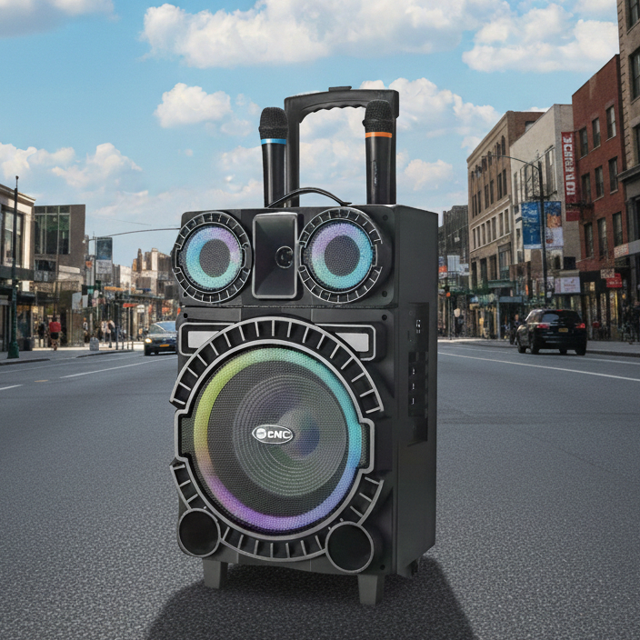 Speaker Trolley Portable Bluetooth Multimedia GMC 897W 10in Speaker GMC 897W BASS Super