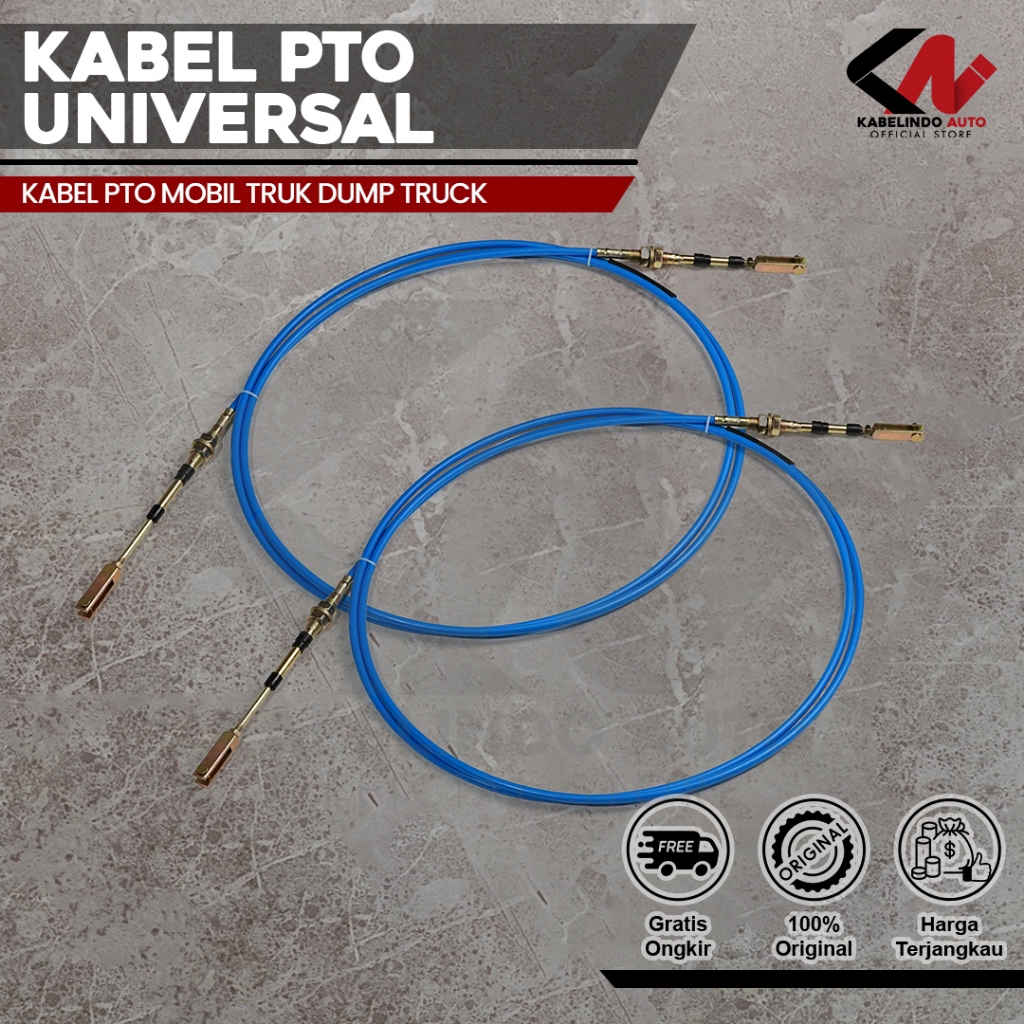 (NEW) KABEL PTO MOBIL TRUK DUMP TRUCK CONTROL CABLE SLING ANGKAT BAK BIRU 2M 2.5M 3M 3.5M 4M 4.5M 5M