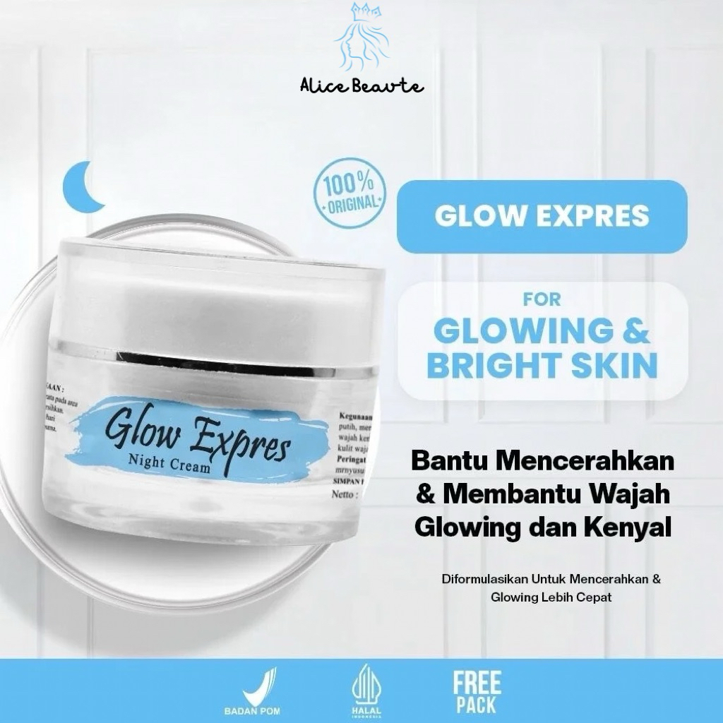 NC Glow Express KRIM MALAM GLOWING NORMAL MENCERAHKAN