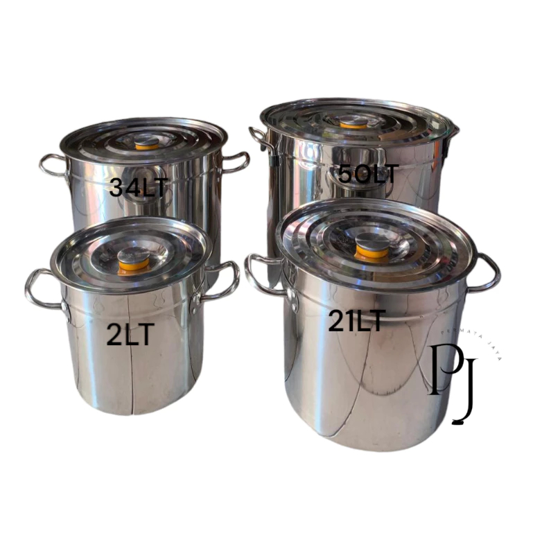 Panci Jumbo Dandang Tebal Stockpot Stainless SUS 304 Dandang Jumbo/Panci Dandang 4 Ukuran