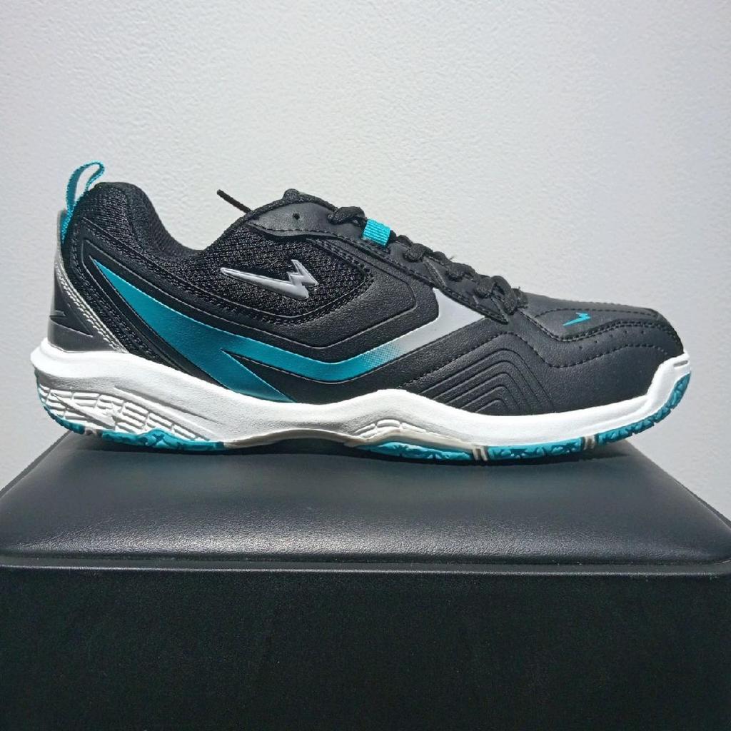 Sepatu Badminton Pria Eagle Fireblast Hitam/Toska - BM406