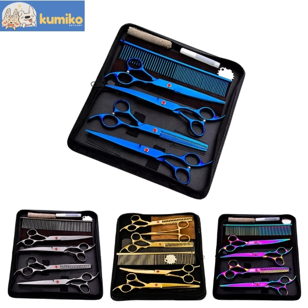 GUNTING GROOMING ANJING KUCING SET - PET GROOMING SCISSORS SET
