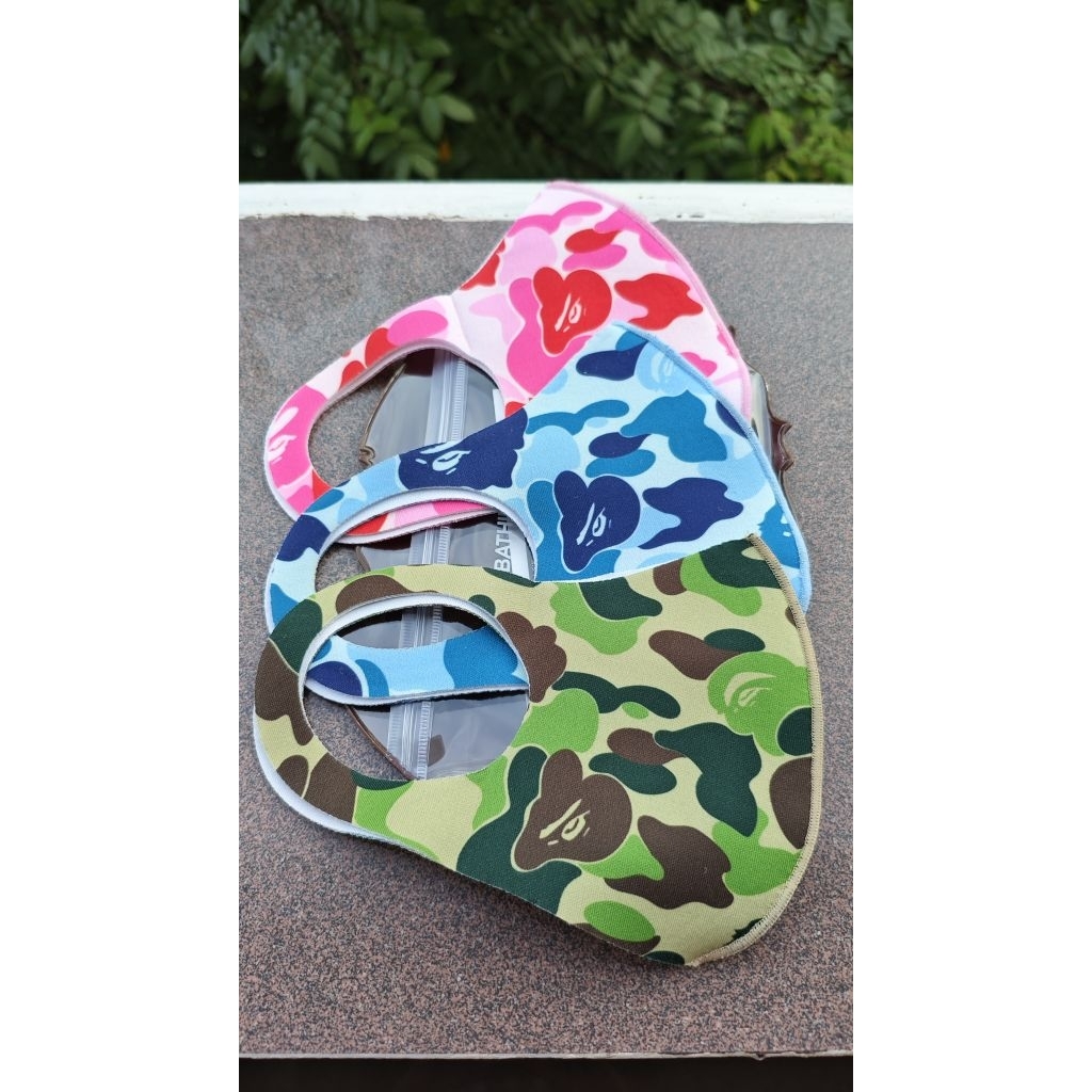 Bape Mask Camo Scuba Original Japan 3 in 1 | Masker Bape Camo Scuba Original Jepang 3 in 1