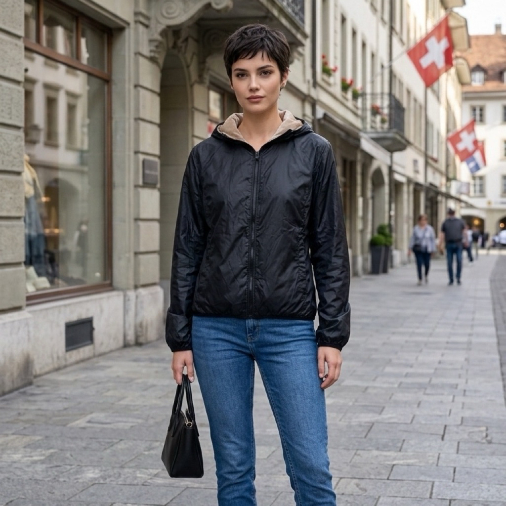 JAKET POLIESTER BOLAK BALIK UNIQLO