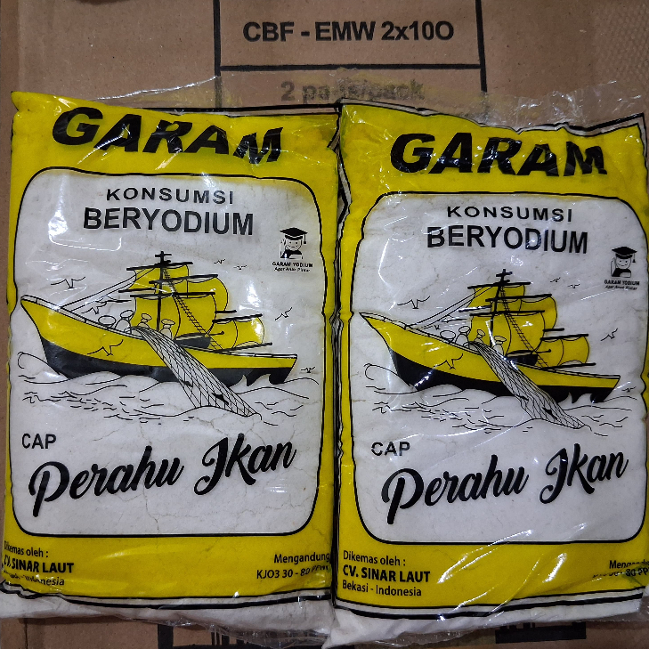 GROSIR Garam Dapur Beryodium 500 Gram - Cap Perahu Ikan, Garam Meja, Garam Beryodium | Garam HEMAT u