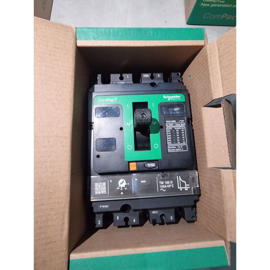 MCCB Schneider ComPact NSX100N 3pole 100 Amper