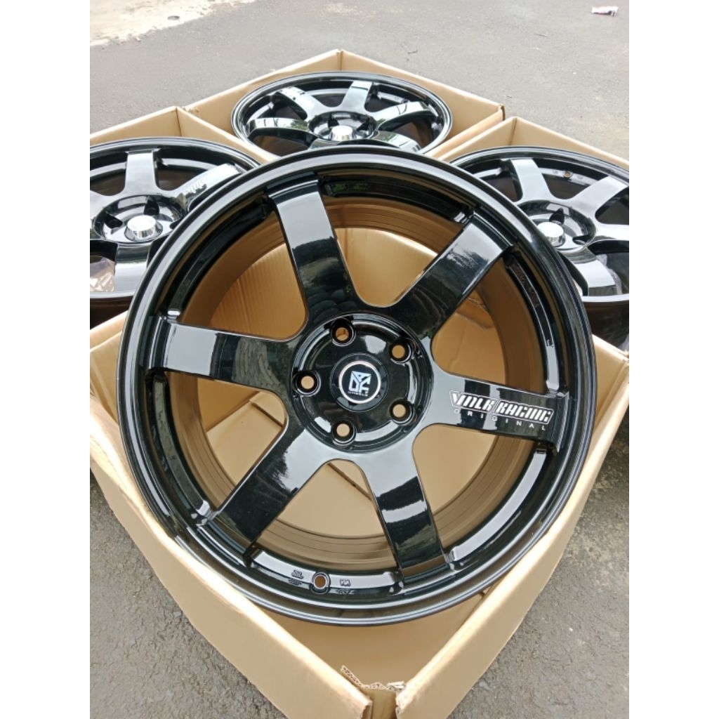 Velg Racing JDM Volk Racing TE37 R18 Pcd 5x120 LebarD 8,5 ET38 inc LebarB 9,5 ET42 (Belang) Gloss Bl