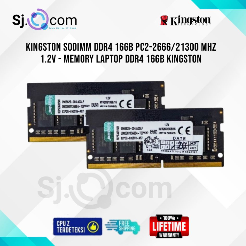 SODIM DDR4 KINGSTON 4GB/8GB/16GB 21300 2666MHZ