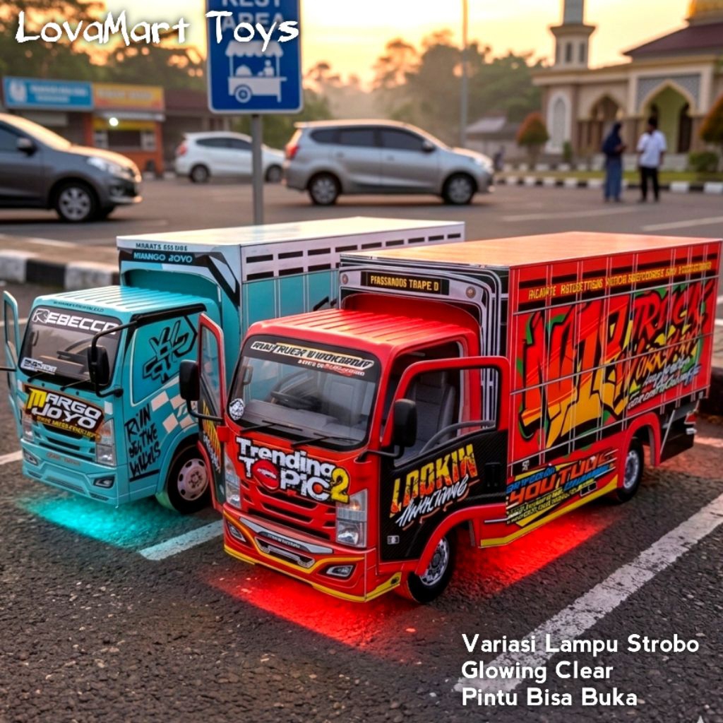 Mainan Truk Oleng Bisa Buka Pintu, Mainan Anak Miniatur Truk Bisa Buka Dan Bisa Oleng Dilengkapi Var
