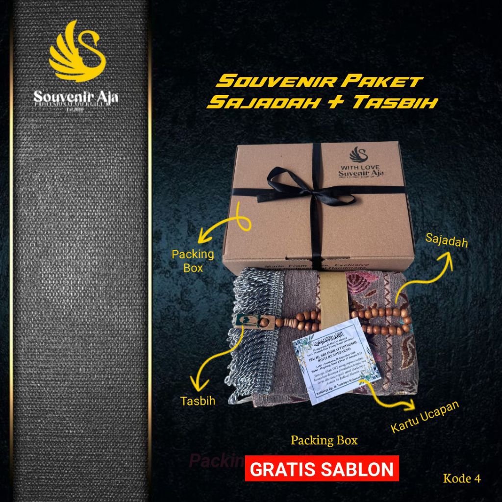Sajadah Sovenir Sajadah Hampers Tahlilan Sovenir Pernikahan Sovenir oleh oleh Haji Souvenir Tahlilan