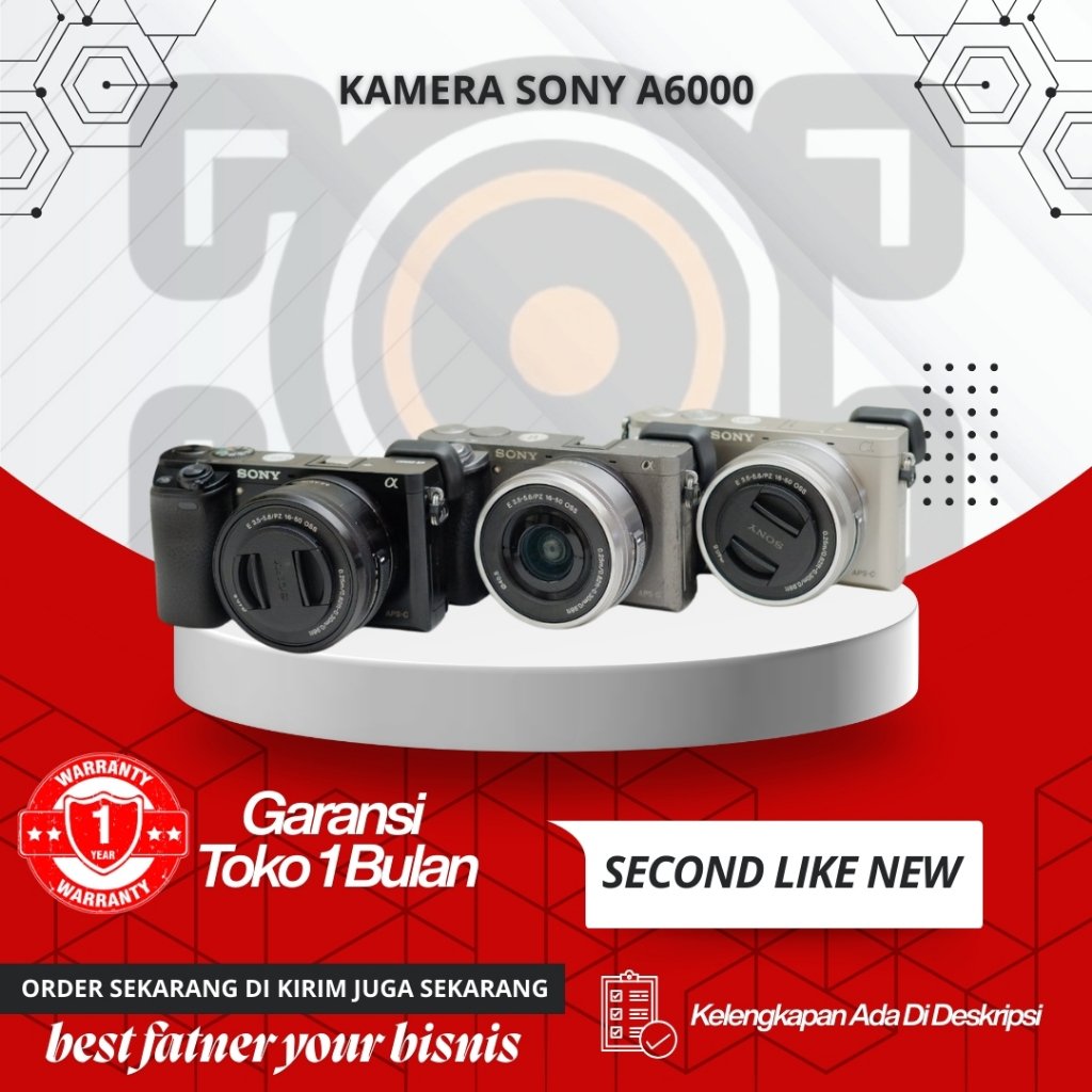KAMERA SONY A6000 FULLSETBOX MULUSS LIKE NEW