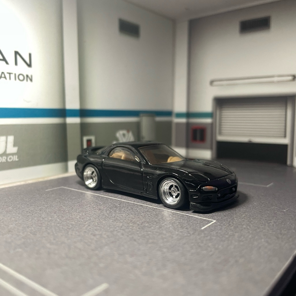 Hot Wheels Mazda Rx7 black loose ban karet
