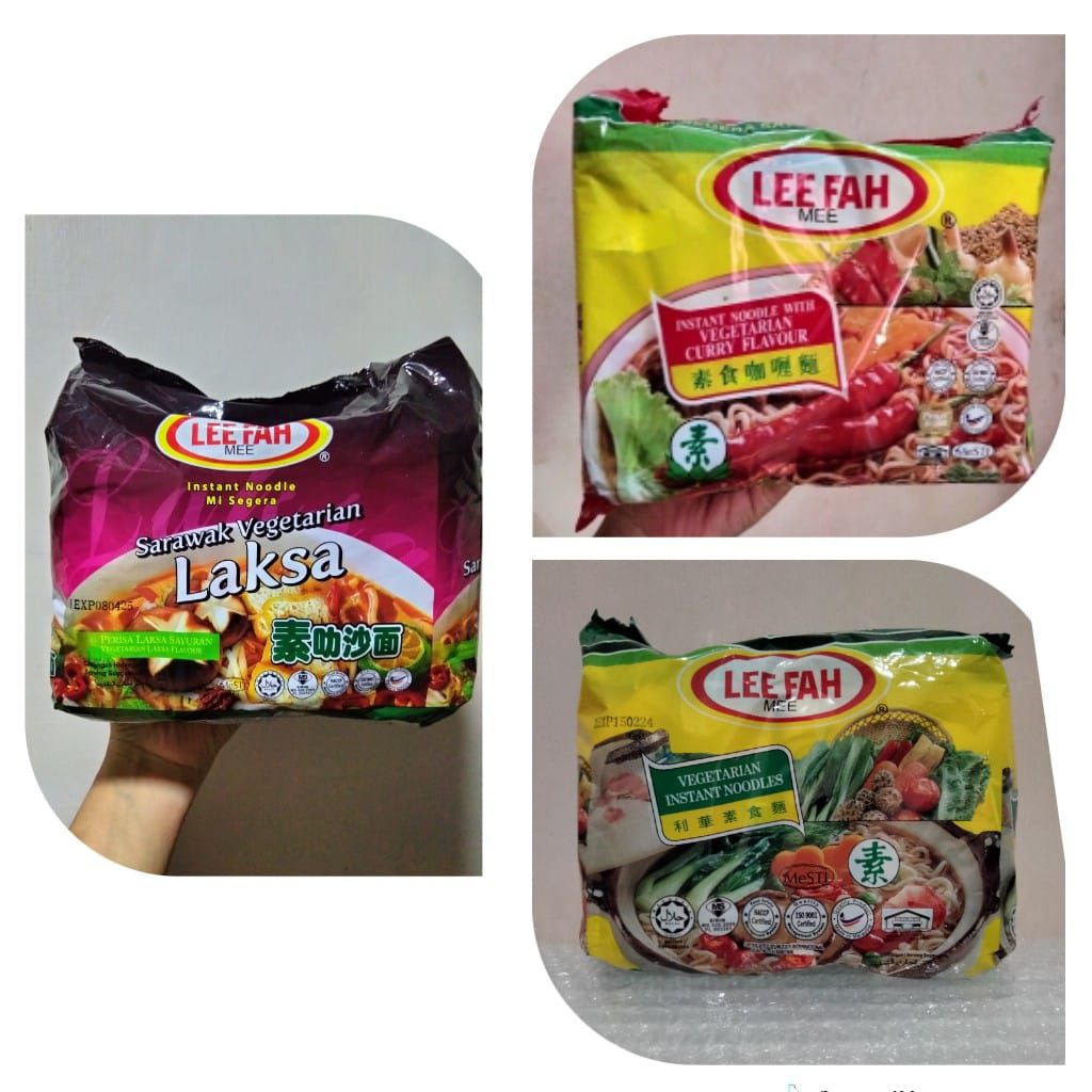 LEE FAH MEE / MIE VEGETARIAN / MIE INSTAN VEGETARIAN / VEGETARIAN INSTANT NOODLE / MI VEGETARIAN