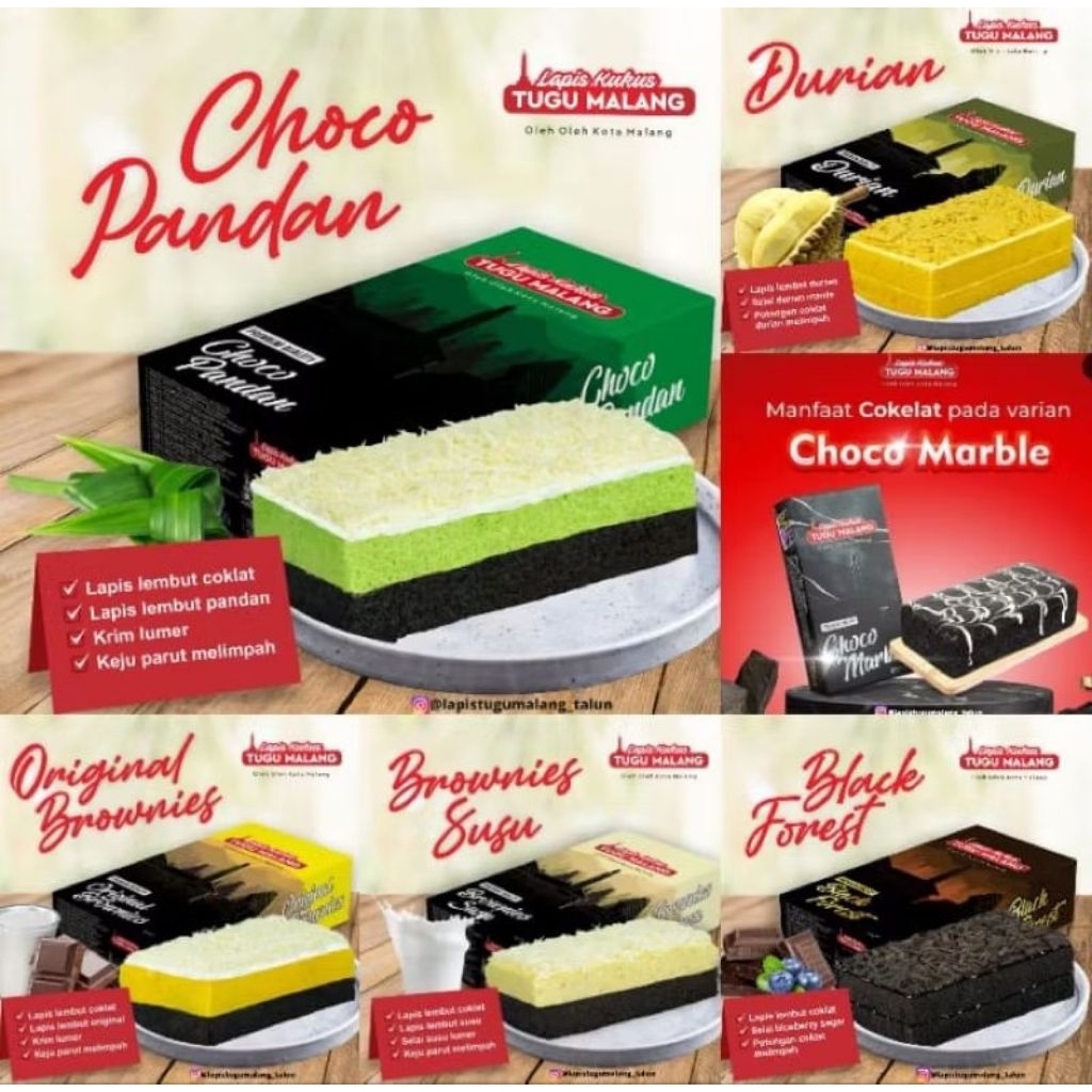 Brownies Lapis kukus tugu malang kue brownies malang STORE READY STOK