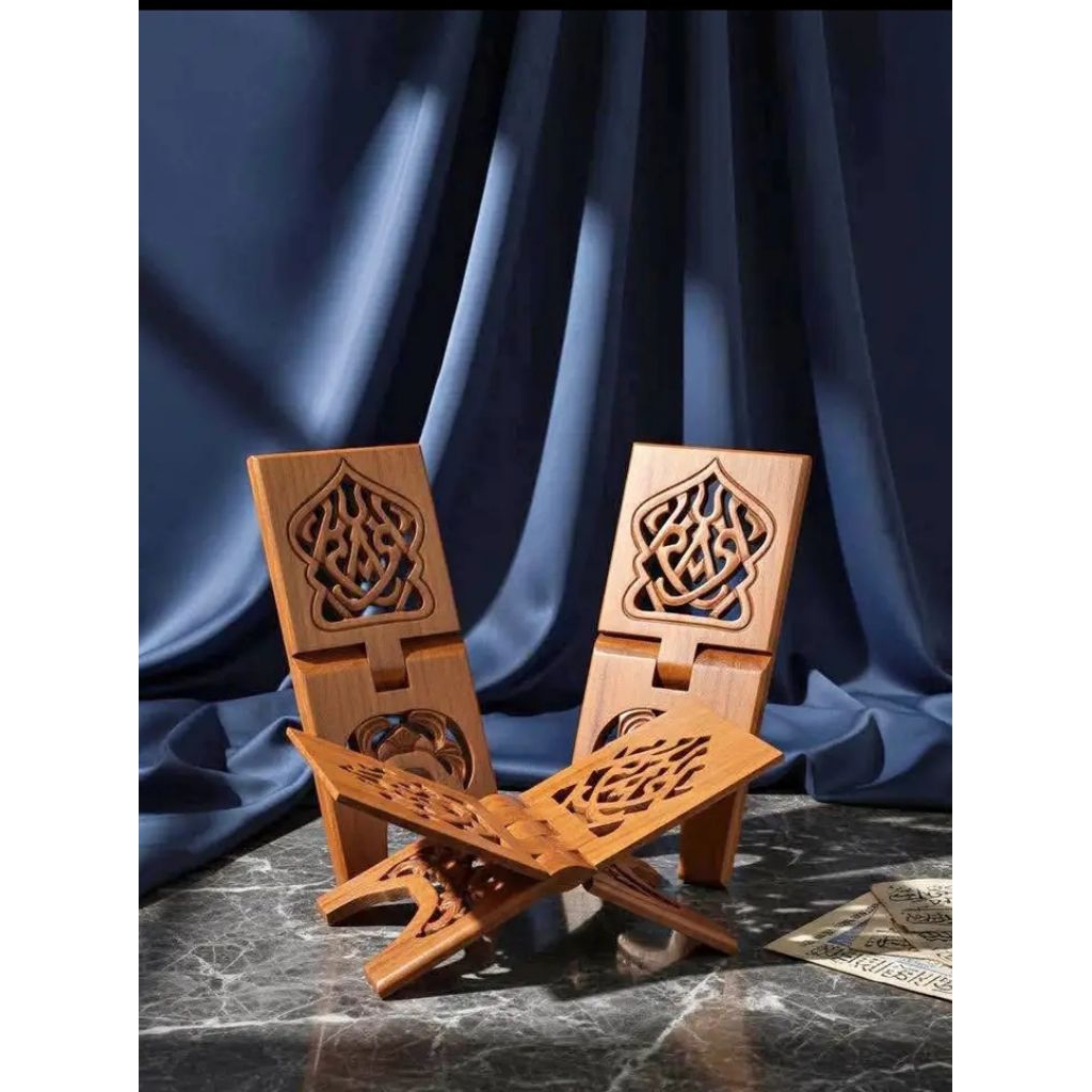 rekal alquran buat mengaji/tatakan meja Alquran/meja lipat Alquran/rekal Alquran jepara