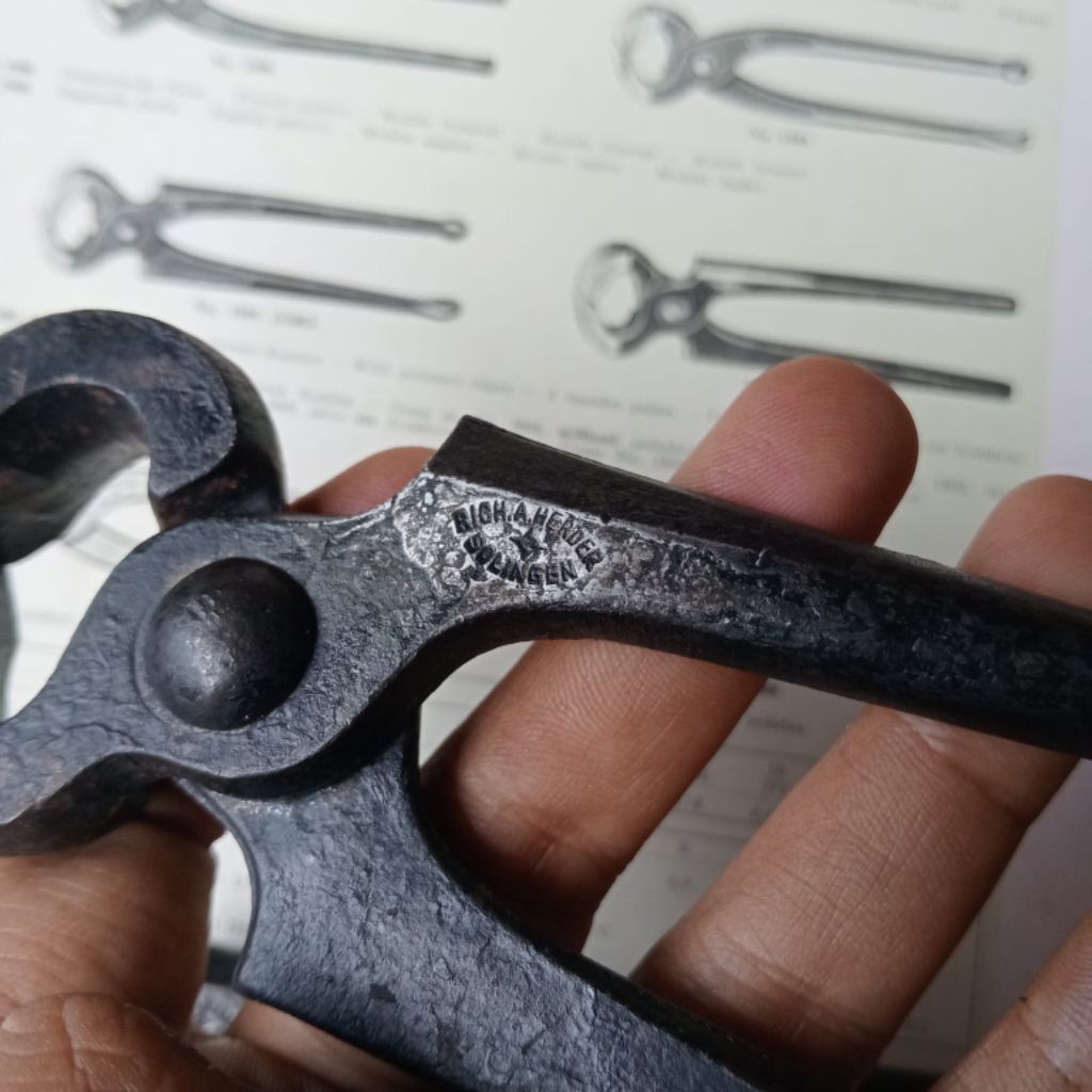 Tang Catut Antik Merk Rich Abr. Herder Germany - Tang Catut Paku Lawas