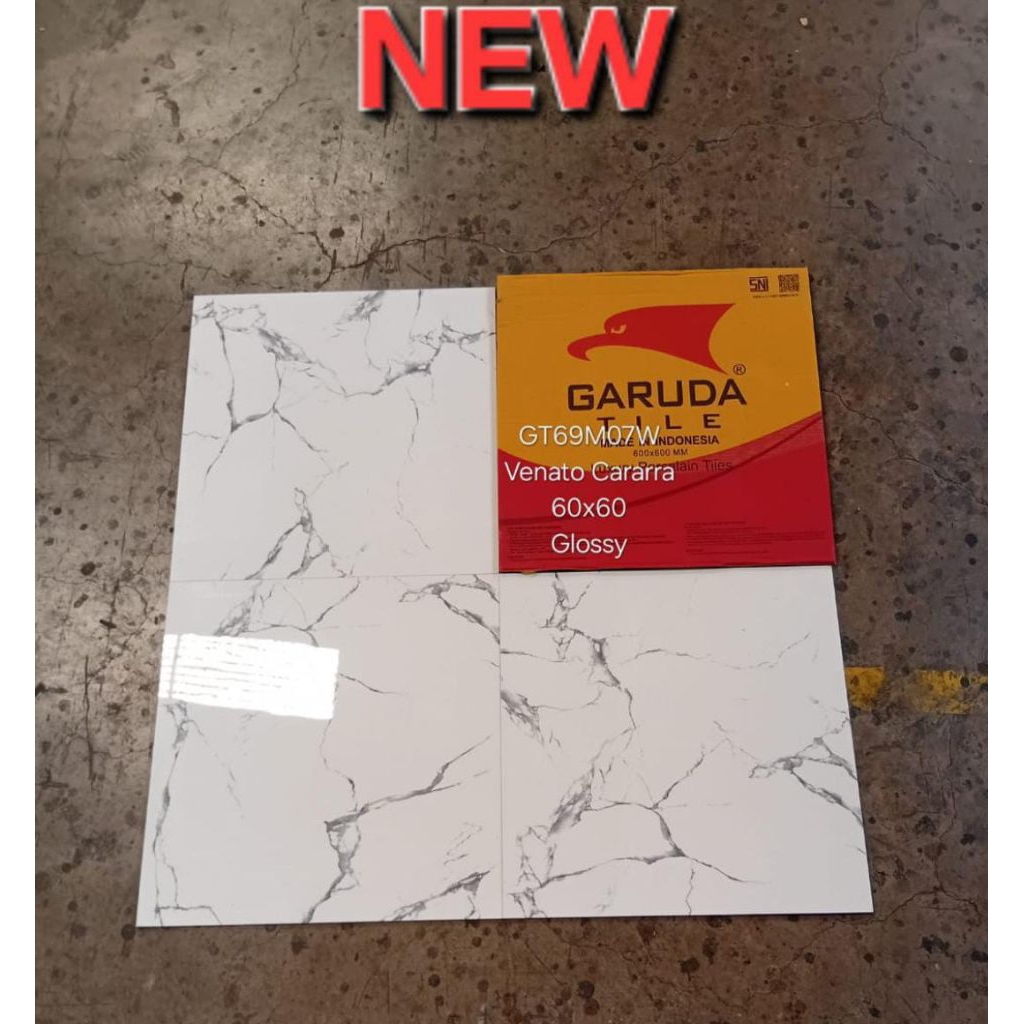 Granit lantai 60x60 Garuda Venato Cararra Glossy Glazed polished
