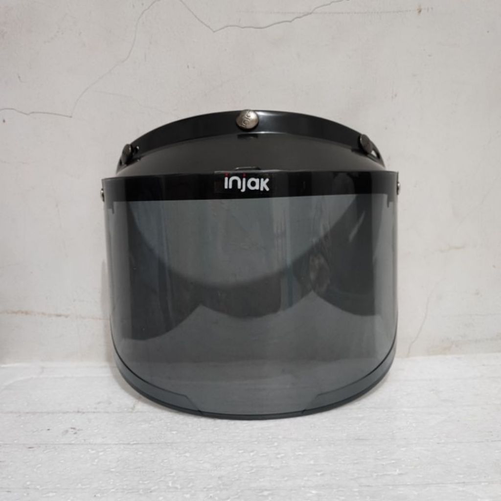 KACA HELM BOGO DEWASA DATAR BENING SMOKE CEMBUNG PET TOPI INJAK UNIVERSAL NO. 1