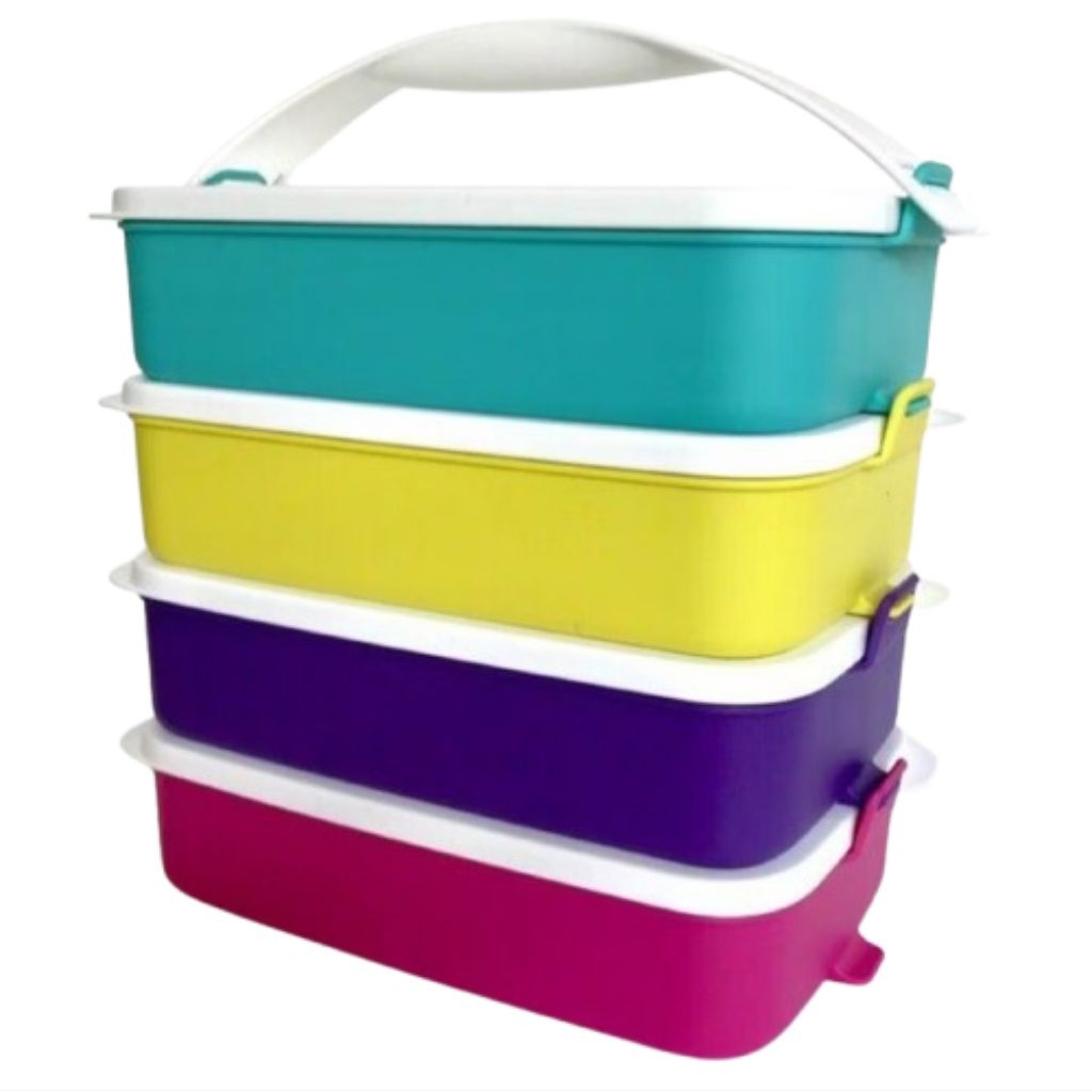 Tupperware Click To Go | Rantang Makanan Susun Warna-warni