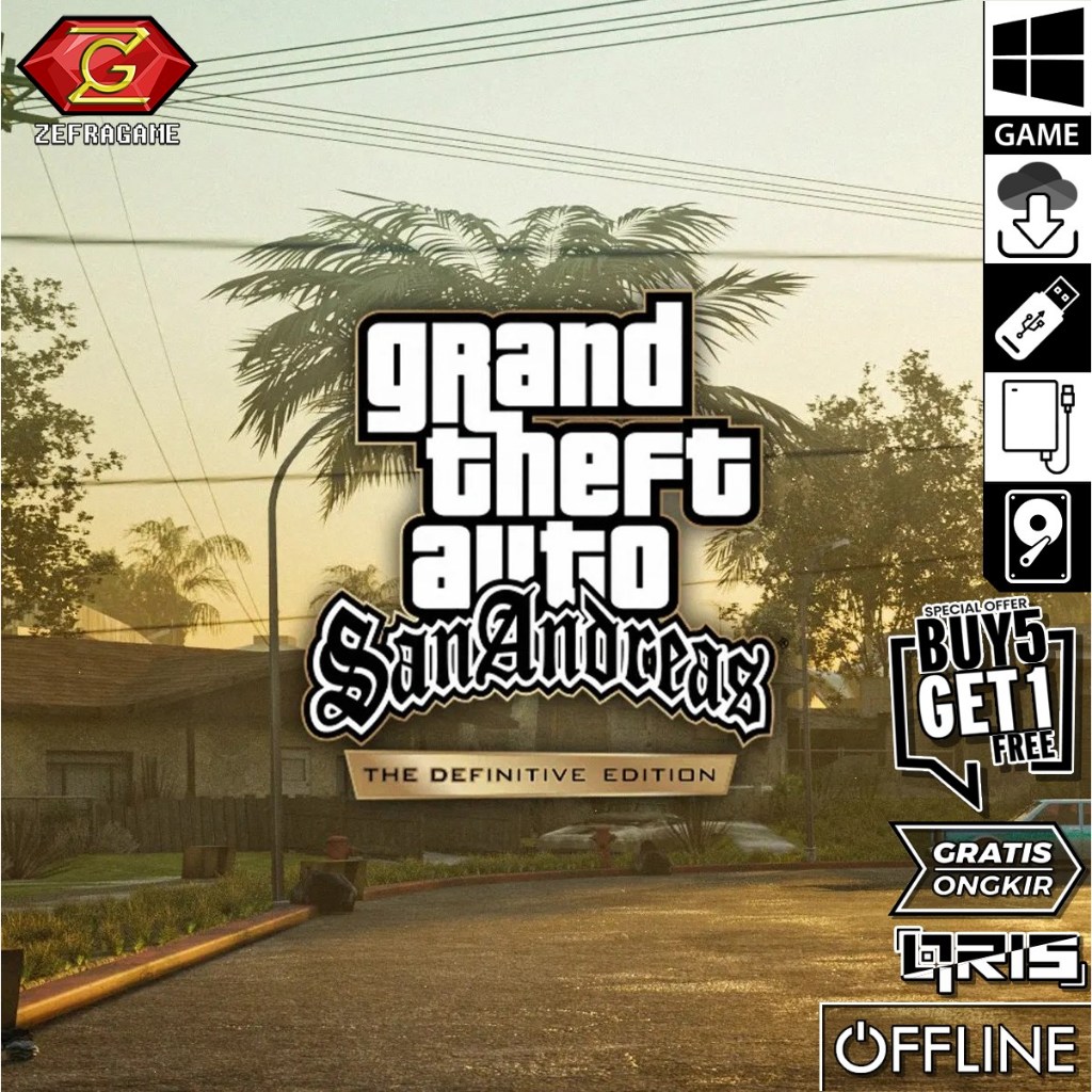GTA San Andreas Definitive Edition GTA SA DE Grand Theft Auto SA DE Game PC Laptop Games