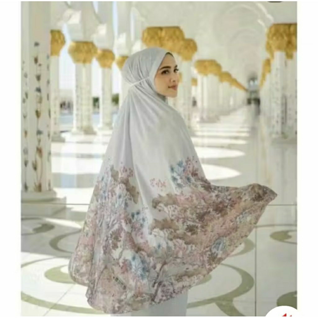 Mukena buttonscarves modinity raya festival - Al Qasr pearl - Al Haramain white