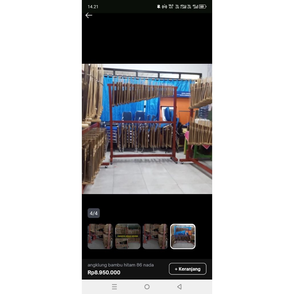 angklung 86 nada bambu hitam