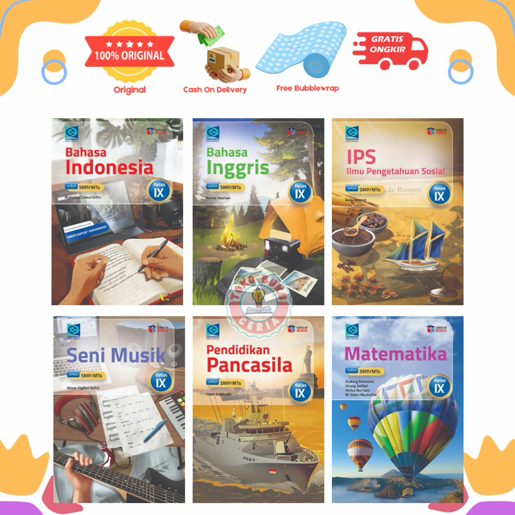 Buku Grafindo kelas 9 SMP/MTS Kurikulum Merdeka Penerbit Grafindo Media Pratama