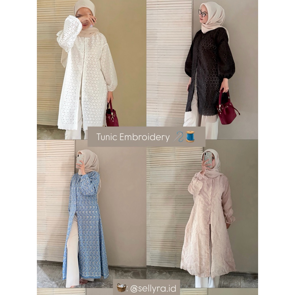 SELLYRA - Tunik Bordir | Tunic Katun Embroidery Melayu Katbol Lebaran 2026