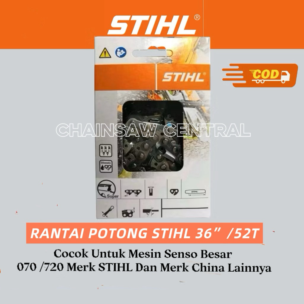 Rantai Potong  Senso STIHL Besar Bar 36" 52 Mata Untuk Senso Besar 070/720