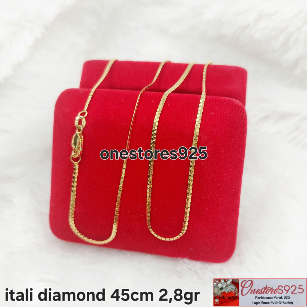 KALUNG BORCALINO PERAK 925 LAPIS EMAS KUNING