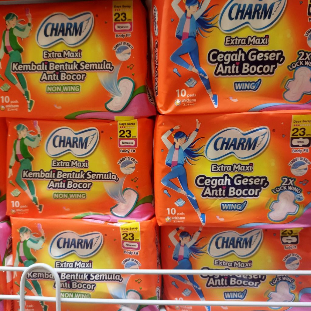 Charm Pembalut 23cm tipe sayap dan non sayap
