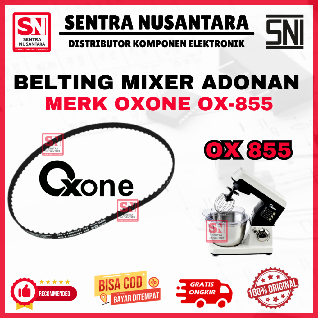 KARET MIXER OXONE OX-855 ORIGINAL | BELTING MIXER OXONE OX855 KUALITAS BAGUS| VANBELT MIXER OXONE OX