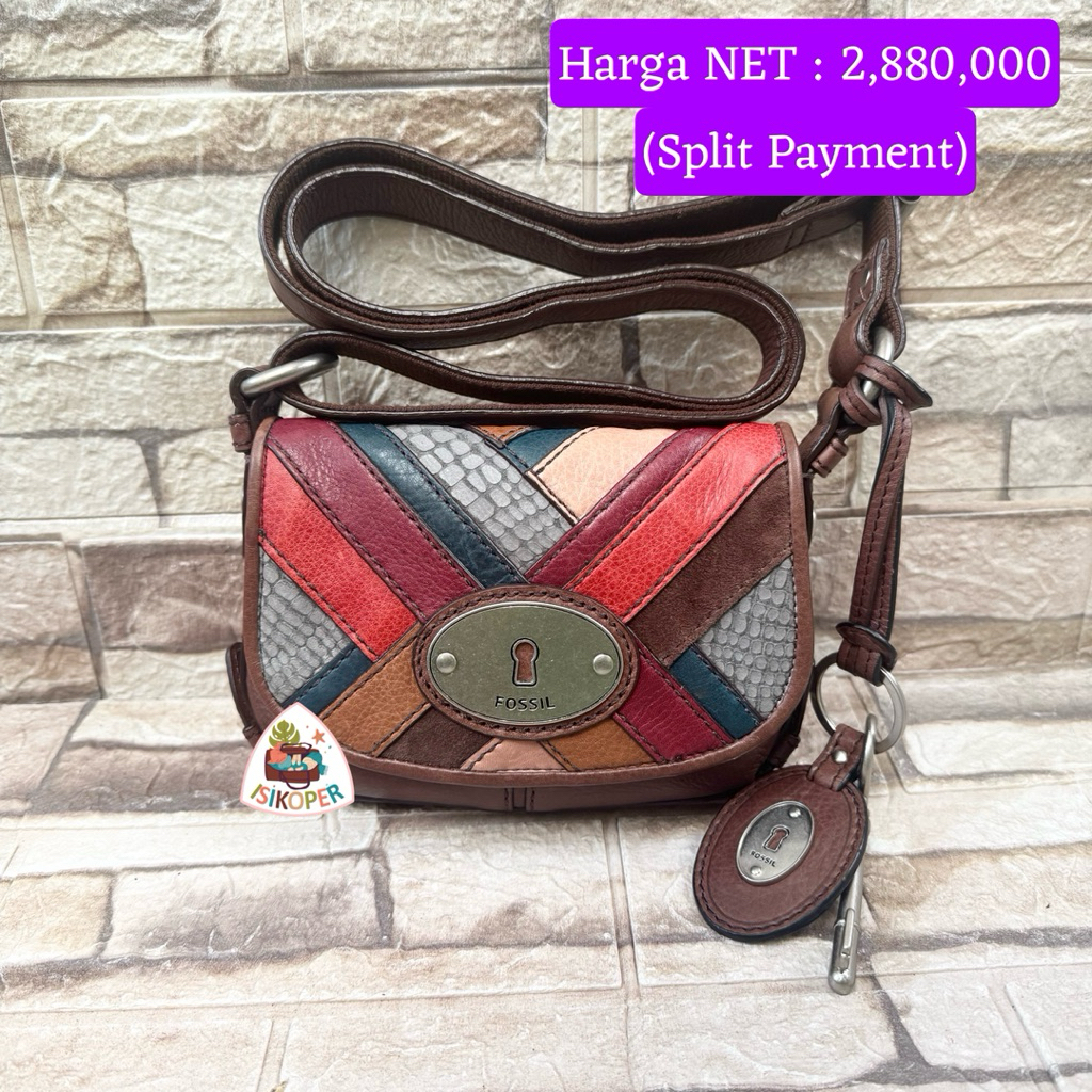562# NET-Preloved Fossil Maddox Mini PW Dark Crossbody
