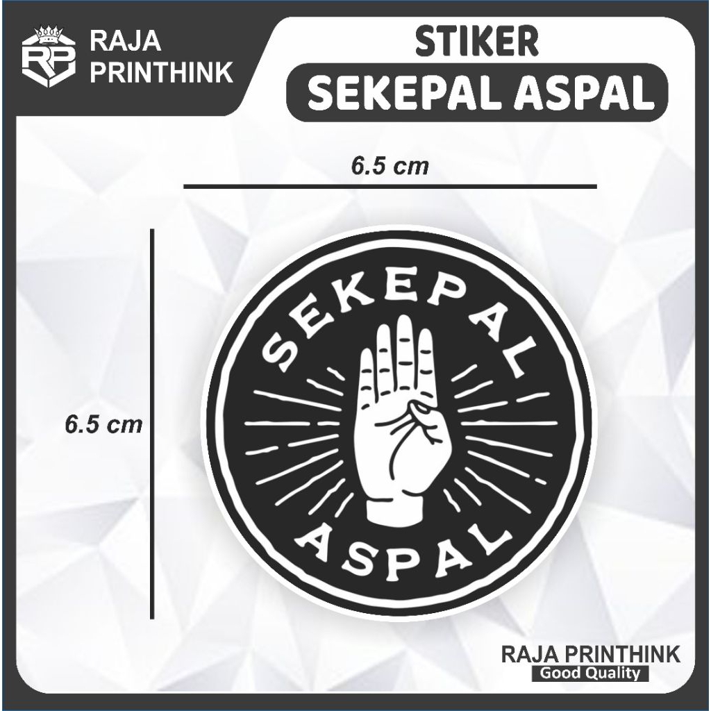 Stiker Logo Sekepal Aspal Waterproof