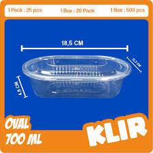 oval klir 700ml 450ml tepak oval merk klir thin wall oval klir 700ml 450ml Thinwall Thinwall Klir Ov