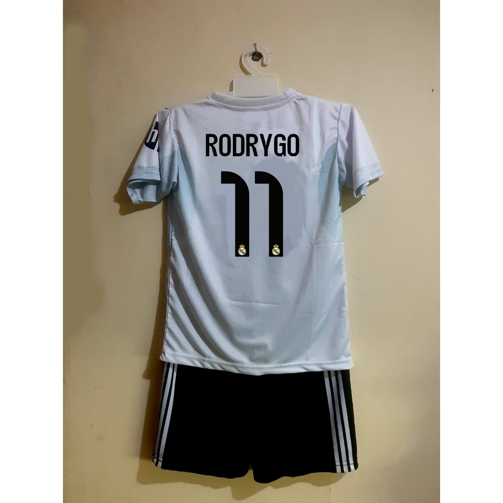 SETELAN MDRD rodrygo NOMOR 11 | Jersey Bola/Futsal LOS BLANCOS HOME 25/26 PUTIH MDRD STYLE Bahan Ade