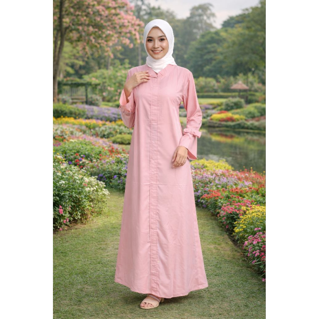 Gamis Berna Polos Pink
