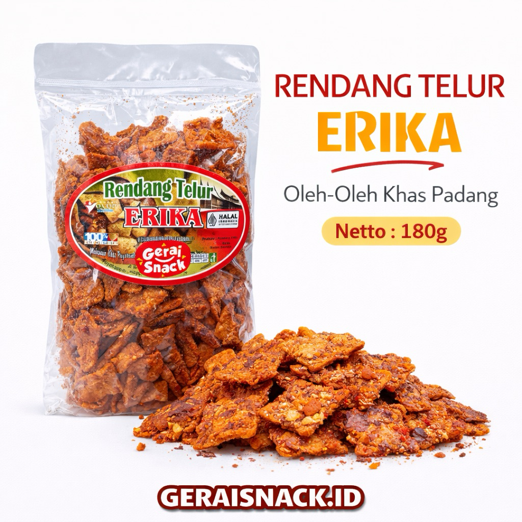 Rendang Telur Erika Enak & Gurih Oleh2 Khas Padang Payakumbuh