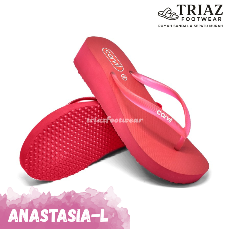 Carvil Sandal Wanita ANASTASIA-L Wedges Flip Flop Murah | Sendal Jepit Perempuan Dewasa | 100% ORIGI