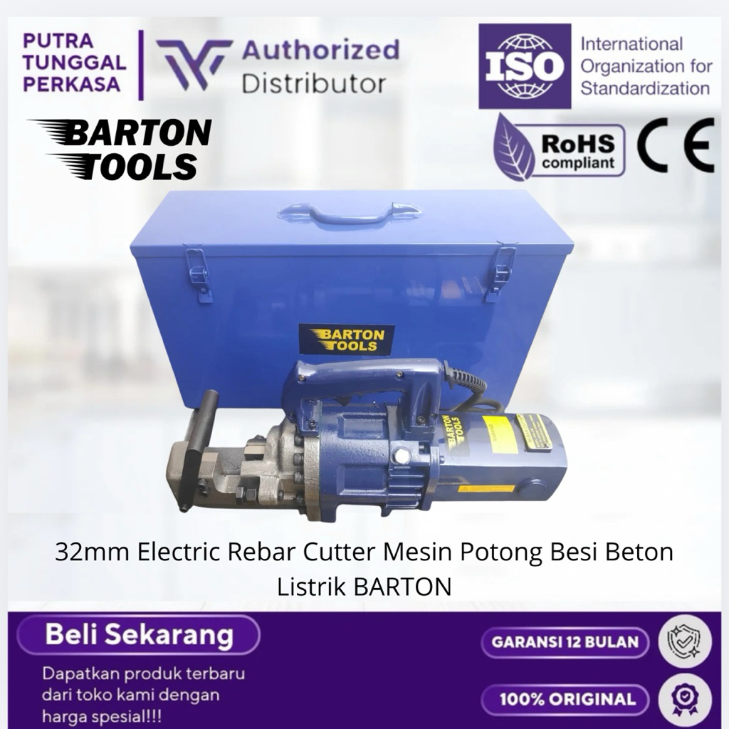 32mm Electric Rebar Cutter Mesin Potong Besi Beton Listrik BARTON