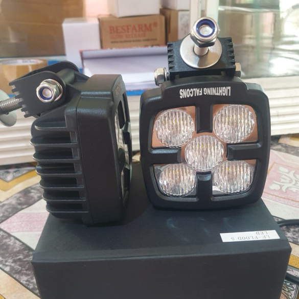 led work lamp lampu sorot falcons 5 mata slim.12V-24V. 50watt