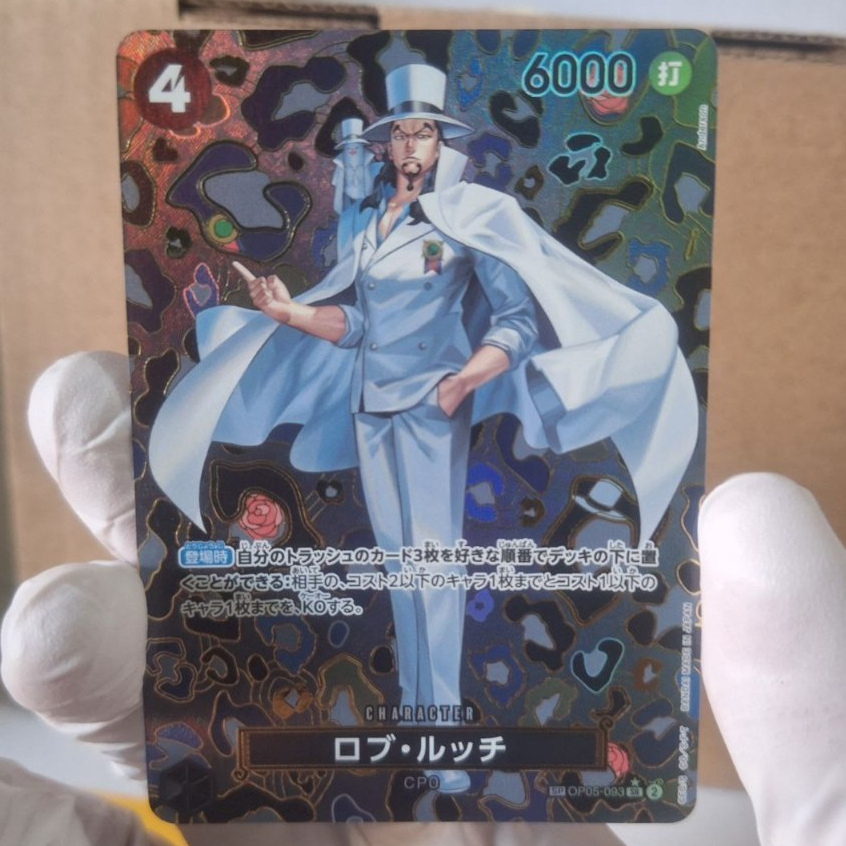 SP Rob Lucci OP05-093 Original Bandai Kartu One Piece TCG Rob Luci Special Parallel