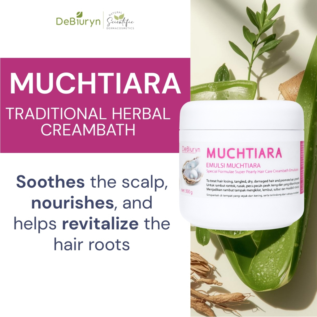 DeBiuryn Muchtiara Super Pearly Creambath Rambut Rontok, Rusak, Kering dan Pecah Pecah