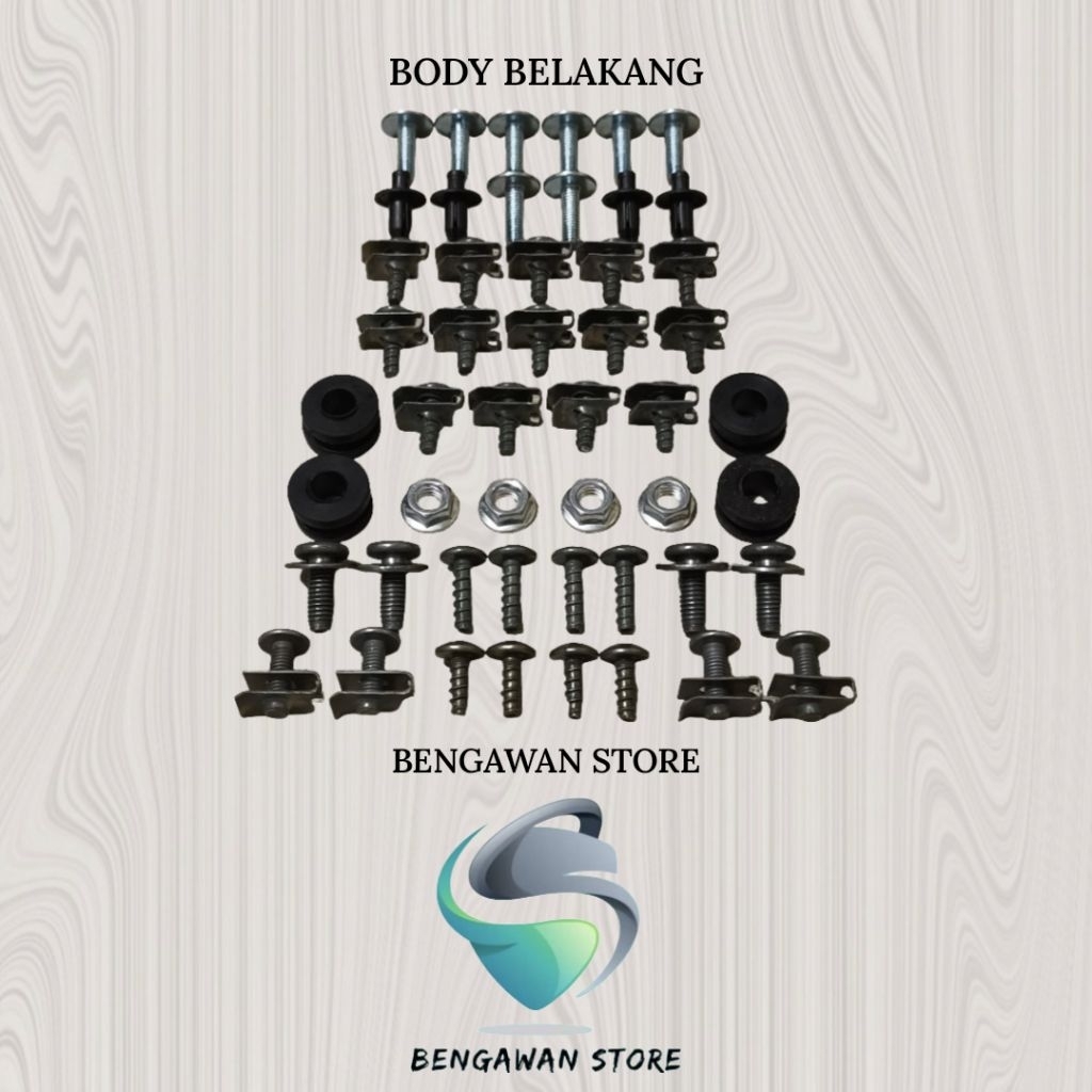 Baut Fullset Cover Bodi Body Belakang Yamaha X-RIDE 115 125 FI