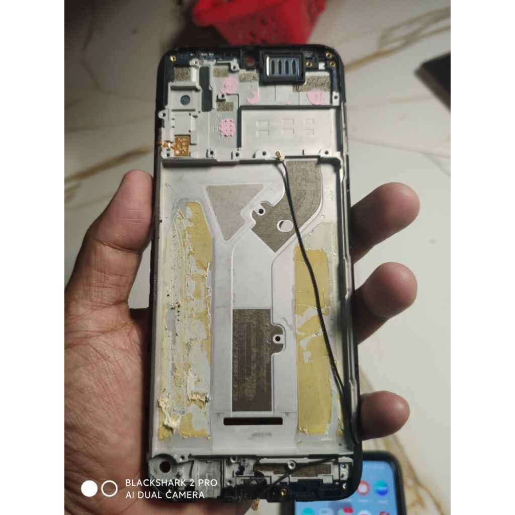 FRAME TATAKAN LCD INFINIX HOT 10 PLAY HOT 11 PLAY X688 ADA TOMBOL BEKAS COPOTAN