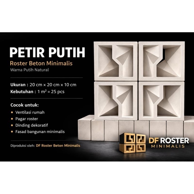 Loster petir putih,loster anti tampias air,loster beton kuat