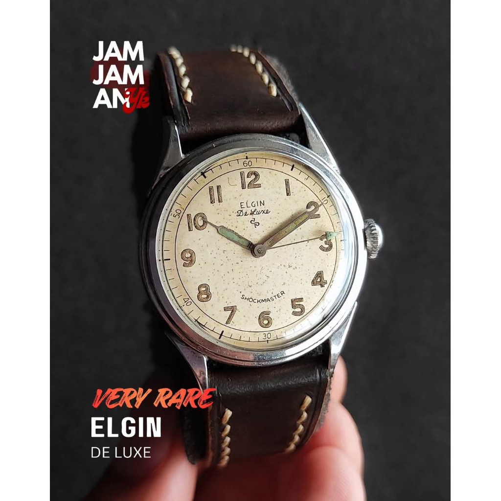 Jam Tangan Elgin DeLuxe Military Manual Winding