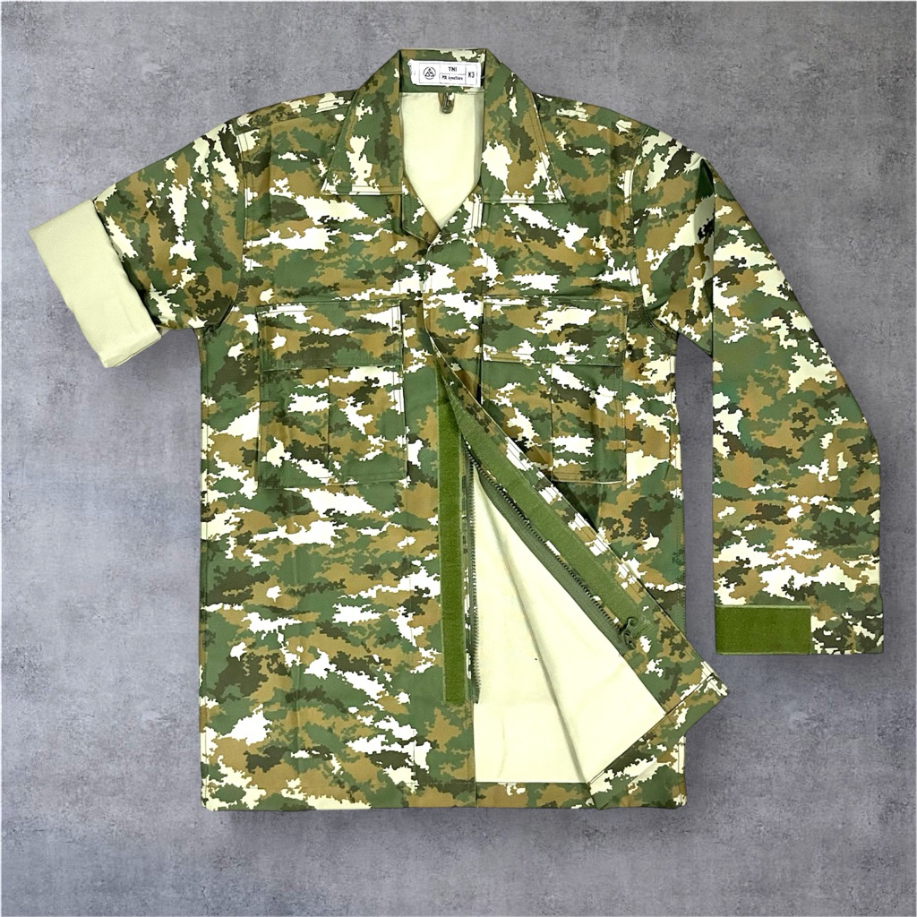 baju pdl prima sage green bahan velbed anti air / pdl sage green / baju pdl trimatra / baju pdl terb