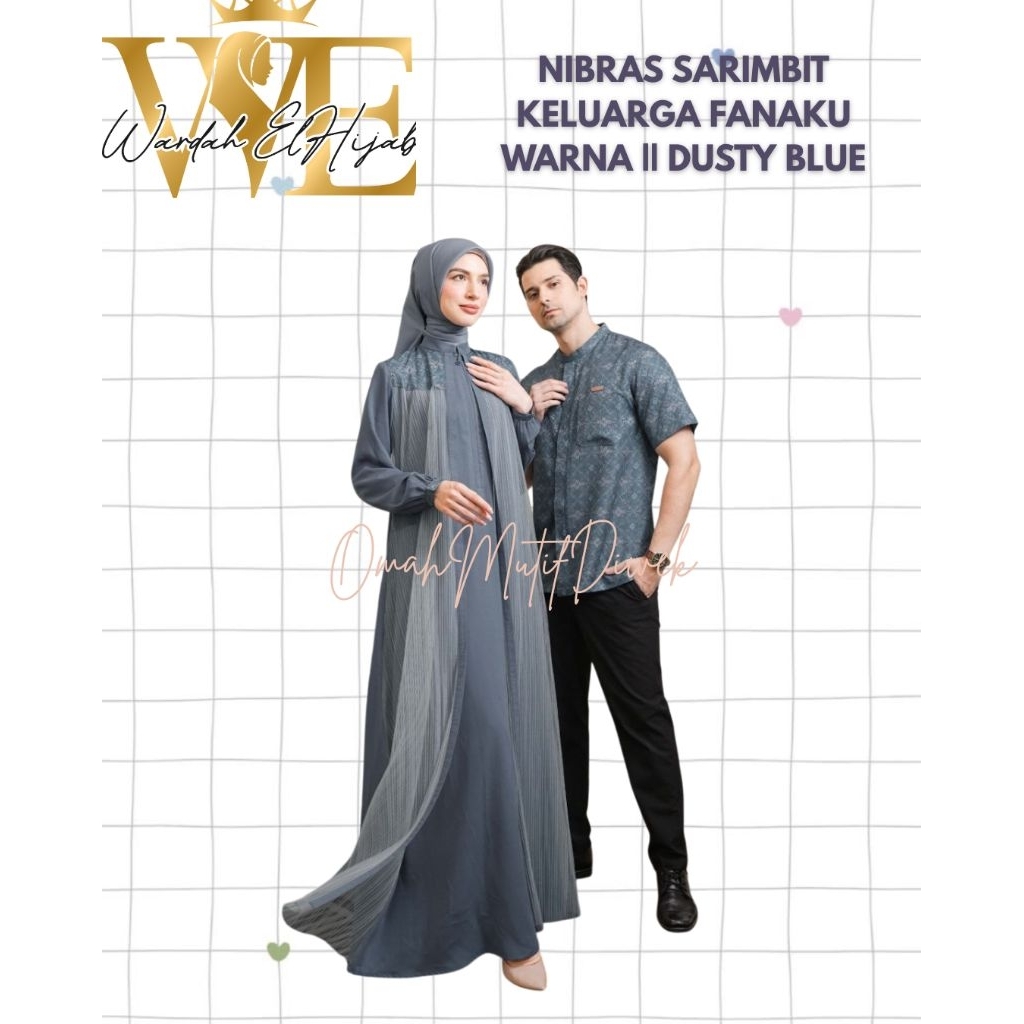 NIBRAS // SARIMBIT KELUARGA FANAKU // WARNA DUSTY BLUE
